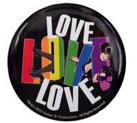 Elvira Mistress of the Dark Rainbow Love - Insignia de orgullo LGBTQ con botón redondo, Metal, Sin gemas.
