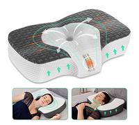 Elviros Almohada Cervical Ortopédica de Espuma Viscoelastica, Almohada Ergonómica Extraíble para Dolor de Cuello y Hombros Almohada Antironquidos para Dormidores Laterales, Gris Oscuro