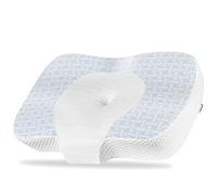 Elviros Almohada Cervical Ortopédica de Espuma Viscoelastica, Almohada Ergonómica Extraíble para Dolor de Cuello y Hombros Almohada Antironquidos para Dormidores Laterales, Gris Azul