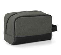 Elviros Bolsa de Aseo para Hombre Ultraligera y Compacta - Bolsa de Aseo Pequeña con 2 Compartimentos, Nylon Resistente y Asa Reforzada - Ideal para Viajes, Negocios (Verde)