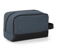Elviros Bolsa de Aseo para Hombre Ultraligera y Compacta - Bolsa de Aseo Pequeña con 2 Compartimentos, Nylon Resistente y Asa Reforzada - Ideal para Viajes, Negocios (Azul Marino)