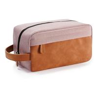 Elviros Neceser de Viaje, Bolsa de Aseo Colgante Impermeable, Bolsa de Piel sintética para Accesorios de tocador en Viajes, Negocios, Viajes de Negocios y baño (Azul Marino)