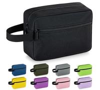 Elviros Neceser de viaje para hombres y mujeres, kit colgante para bolsa de afeitado y accesorio cosmético, Negro -