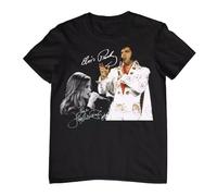 Elvis and Lisa Marie Presley Signature Cotton Unisex BlackXXL