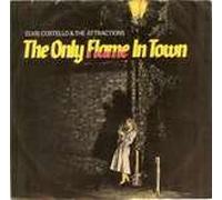 ELVIS COSTELLO - ONLY FLAME IN TOWN 12" SINGLE UK F BEAT 1984 VERSION DISCOTHEQUE B/W THE COMEDIANS (XX37T) PIC SLEEVE