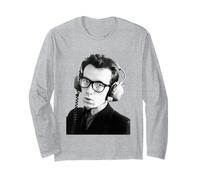 Elvis Costello Viendo el Retrato de la era de los Detectives 1977 Manga Larga
