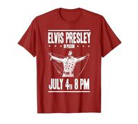 Elvis Presley 4 de Julio Concierto Camiseta, Hombre, Arándano, XL