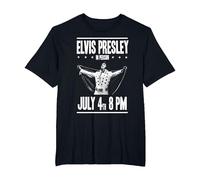 Elvis Presley 4 de Julio Concierto Camiseta, Hombre Tallas Grandes, Negro, 2X Alto