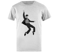 Elvis Presley Camiseta Básica Algodón Gris Hombre Cotton Male T-Shirt Grey Men