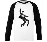 Elvis Presley Camiseta De Béisbol Unisex Blanca con Mangas Negras Black-Sleeved White Unisex Baseball T-Shirt