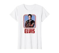 Elvis Presley - Guión Oficial de Rock N Roll Camiseta, Mujer, Blanco, 3XL