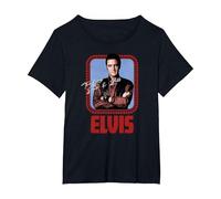 Elvis Presley - Guión Oficial de Rock N Roll Camiseta, Mujer Tallas Grandes, Negro, 6XL Grande