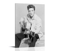 Elvis Presley - Lienzo de pintura al óleo impermeable y resistente a las manchas, adecuado para cualquier estilo decorativo de dormitorio, sala de estar, oficina, estilo marco, 20 x 30 cm