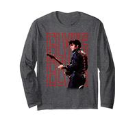 Elvis Presley Official 68 Comeback Special Manga Larga, Unisex para Adultos, Jaspeado Oscuro, L