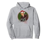 Elvis Presley Oficial Feliz Navidad XOXO, Elvis Sudadera con Capucha, Unisex para Adultos, Gris Jaspeado, XL