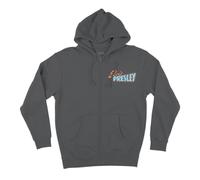 ELVIS PRESLEY Sudadera Unisex con Capucha y Cremallera Trasera, Color Gris, Dark Heather, M