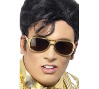 Smiffys Gafas de sol de Elvis, Doradas Halloween, Carnaval