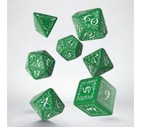 Elvish Green & white Dice Set