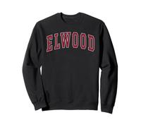 Elwood Indiana Souvenir College Style Red Text Sudadera