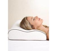 ELY PARKER Almohada ortopédica de apoyo cervical, 40 x 60 cm, espuma viscoelástica para dormir de lado, altura regulable, 12 a 14 cm, almohada cervical ergonómica fija (1 unidad)