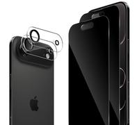 ELYCO Cristal Templado de Privacidad para iPhone Air, 2 Piezas Antiespia Protector de Pantalla ＆ 2 Piezas Protector de Lente Cámara, Anti Espía Privacy, 9H Dureza Anti-Rasguños Vidrio Templado