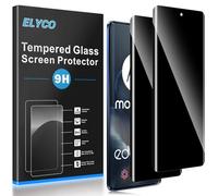 ELYCO Cristal Templado de Privacidad para Motorola Edge 60/60 Fusion, 2 Piezas 9H Dureza Antiespia Protector de Pantalla, Anti Espía Protector Pantalla, Anti-Rasguños, Sin Burbujas Vidrio Templado
