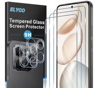 ELYCO Cristal Templado para Honor 400 Smart 5G, 3 Piezas Protector de Pantalla + 2 Piezas Protector de Lente Cámara, 9H Dureza Anti-Rasguños, HD Transparente