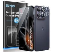 ELYCO Cristal Templado para Motorola Moto Edge 70 Fusion, 2+2 Piezas