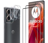 ELYCO Cristal Templado para Motorola Moto G85 5G, 2 Piezas Protector de Pantalla + 2 Piezas Protector de Lente Cámara, 9H Dureza Anti-Rasguños, Sin Burbujas HD Vidrio Templado