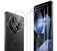 ELYCO Cristal Templado para OnePlus 13 5G, 2 Piezas Protector de Pantalla + 2 Piezas Protector de Lente Cámara, 9H Dureza Anti-Rasguños, HD Transparente