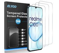 ELYCO Cristal Templado para Realme C100/C85 5G, 3 Piezas Protector de Pantalla, 9H Dureza Anti-Rasguños, HD Transparente