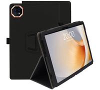 ELYCO Funda para TECLAST T65 Plus, Cover PU Protector con Soporte Multiángulo, Ultra Delgada Anti-Caída Case con Correa para la Muñeca, Negro