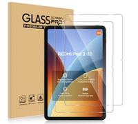 ELYCO Protector Pantalla Compatible con Xiaomi Redmi Pad 2 9.7 Pulgadas, 2 Piezas 9H Dureza Anti-Arañazos Cristal Templado, Ultra HD Transparente Protector de Pantalla, Instalación Súper Fácil