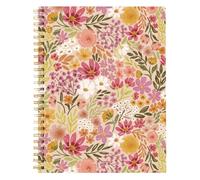Elyse Breanne Design - 7x9 inch Hardcover Spiral Bound Notebook - 72 College Ruled Sheets (144 pages) - Recycled Paper, 1 Subject - Primrose Petals
