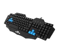 Elyte Blackbird - Teclado para Juegos, semimecánico con Membrana - Macros programables - Compatible con PC, Mac - Negro y Azul