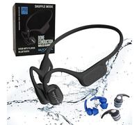 ELYXFUL Auriculares de natación de conducción ósea, impermeables IP68, memoria integrada de 64 GB, auriculares inalámbricos Bluetooth subacuáticos con modo MP3 para correr, ciclismo y entrenamiento