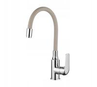 Elza - Grifo de cocina flexible con caño flexible, color beige