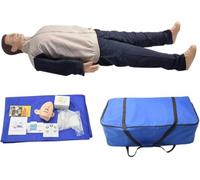 ELZEM Maniquí RCP Adulto de Cuerpo Completo, Maniquí de Reanimación Cardiopulmonar para Primeros Auxilios, Modelo Médico de Tamaño Real para Formación Sanitaria (D)