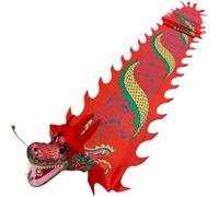 ELzEy Banderas de Danza del dragón for Fajas Tradicionales de Doble Cara for Exteriores, Fajas de Gimnasia rítmica giratorias y agitadoras(6m/19.7ft - Head 550G)