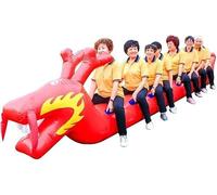 ELzEy Barco Inflable de dragón Tierra Seca, Barco terrestre, Equipo for Deportes al Aire Libre for niños pequeños, Adultos, Padres e Hijos(5 Seats)