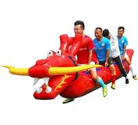 ELzEy Barco Inflable del dragón Juego Grupo Partido al Aire Libre Adulto niño, de la Actividad Ejercicio Edificio Equipo(10 Seats)