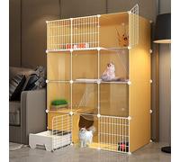ELzEy Casa Gato Jaula grande for gatos, perrera, recinto for gatos DIY, parque infantil for gatos de bricolaje for interiores for perreras for gatos de animales pequeños, for animales pequeños, cachor