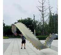 ELzEy Cintas de Danza del dragón de Fitness con Bolsa y Cabeza de dragón for espectáculos de talentos, Deportes al Aire Libre, proyectos de Juegos(BLU,10m/33ft - Head 550G)