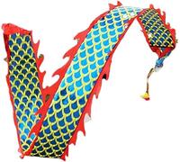 ELzEy Cintas de Danza del dragón de Fitness de Doble Cara Cintas Deportivas Cintas de práctica de césped(C,6m/19.7ft)