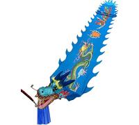 ELzEy Cintas de Danza del dragón for divertirse, Cintas de Danza del dragón for el Ejercicio Diario, serpentinas Tradicionales for lanzar Cintas for Adultos(BLU,13m)