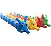 ELzEy Juego de Deportes cooperativos en Equipo de Juguete Inflable de Oruga (1 Pieza)(Rosso,4 Seats)
