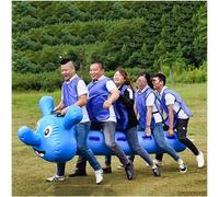 ELzEy Juguete Inflable Azul: Divertido Juego de cooperación en Equipo for un día de Campo(9 Seats)