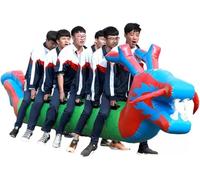 ELzEy Juguetes de Barco Dragón for Carnaval Escolar - Juegos Carreras Cooperación en Grupo al Aire Libre(6 Seats)