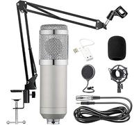ELzEy Kit de micrófono de Condensador, micrófono for Juegos con Brazo de Tijera suspendido Ajustable