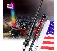 ELzEy Luces LED de látigo 2PCS Led Whip Lights 360 ° Espiral LED Chasing Whip Light for Offroad Jeep UTV ATV Buggy 3FT Antena iluminada de Advertencia Todoterreno for UT